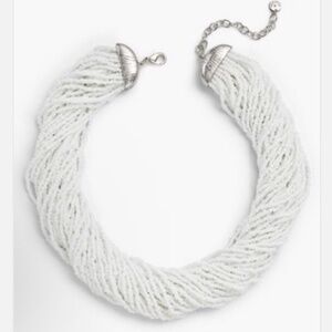 NWOT Multi-strand Seed Bead Necklace – White